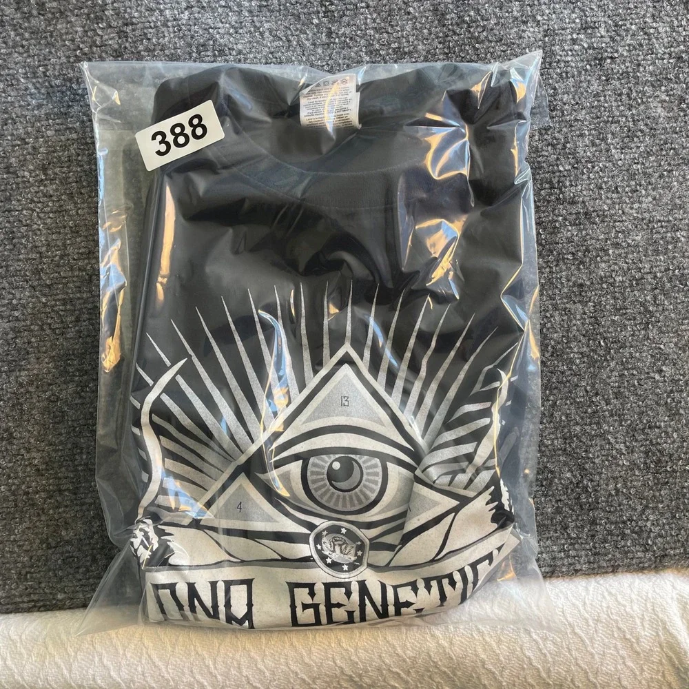 DNA Genetics Mens XL Black Graphic T-Shirt Eye of Providence Occult Streetwear - Picture 6 of 6